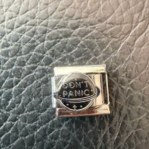 Don’t Panic Italian Charm – 9mm Minimalist Statement Link